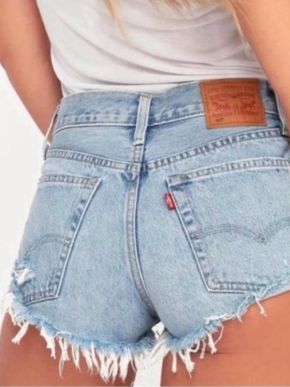 Levi’s denim high rise shorts 25